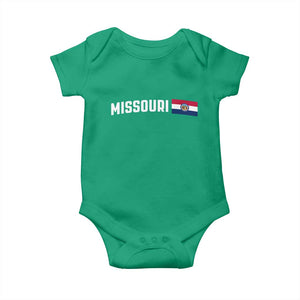 Missouri Missourian MO State Flag Baby Onesie TS14 Irish Green Print Your Wear