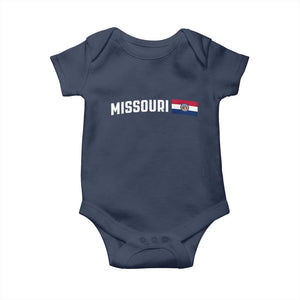Missouri Missourian MO State Flag Baby Onesie TS14 Navy Print Your Wear