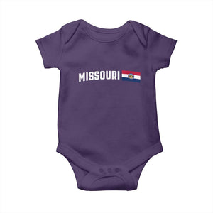 Missouri Missourian MO State Flag Baby Onesie TS14 Purple Print Your Wear