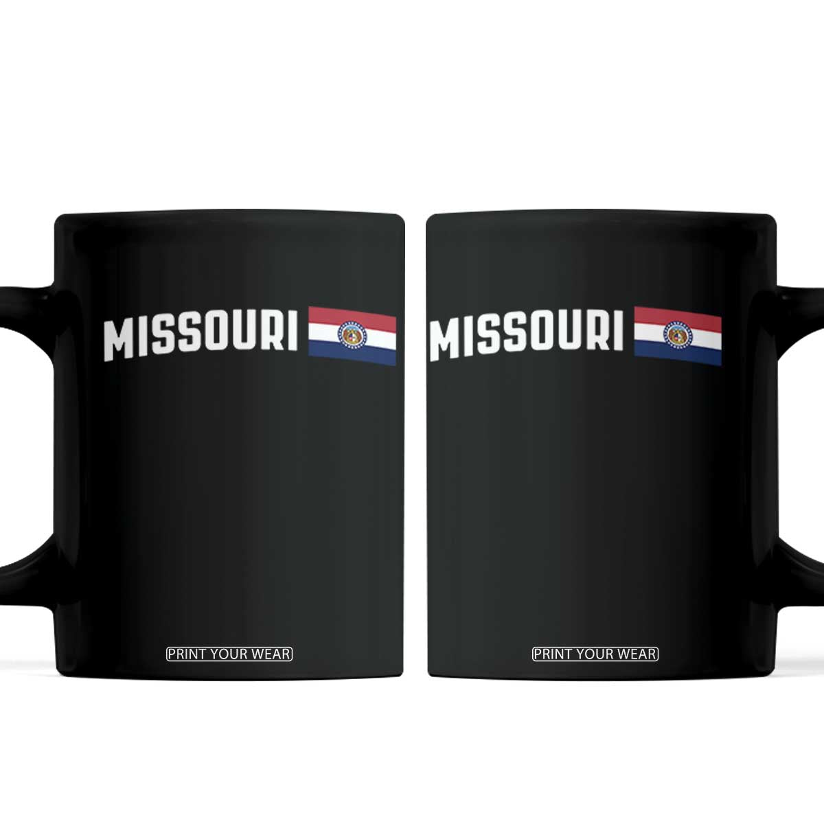 Missouri Missourian MO State Flag Coffee Mug TS14 Black Print Your Wear
