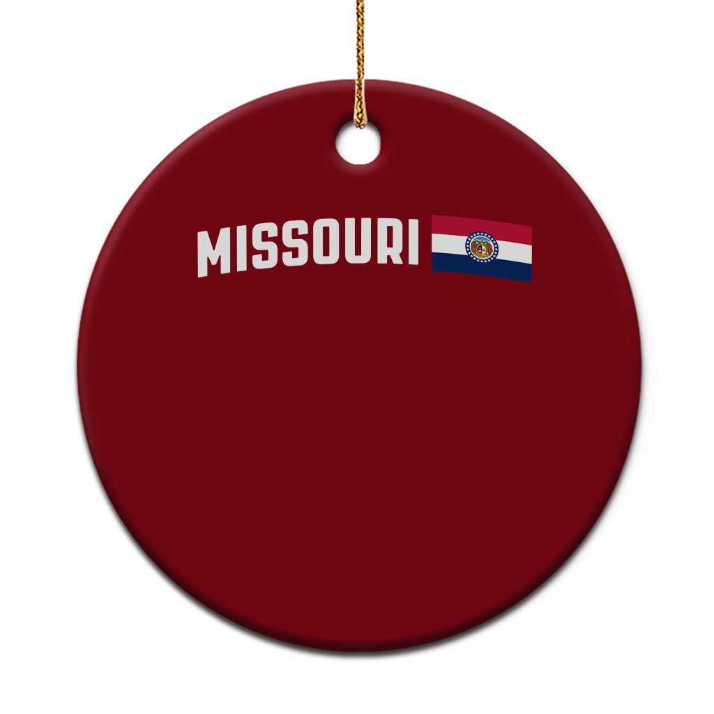 Missouri Missourian MO State Flag Ceramic Ornament TS14 1pc Red Print Your Wear