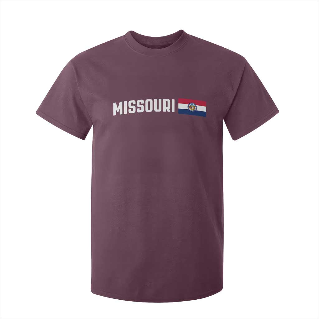 Missouri Missourian MO State Flag T Shirt For Kid TS14 Maroon Print Your Wear