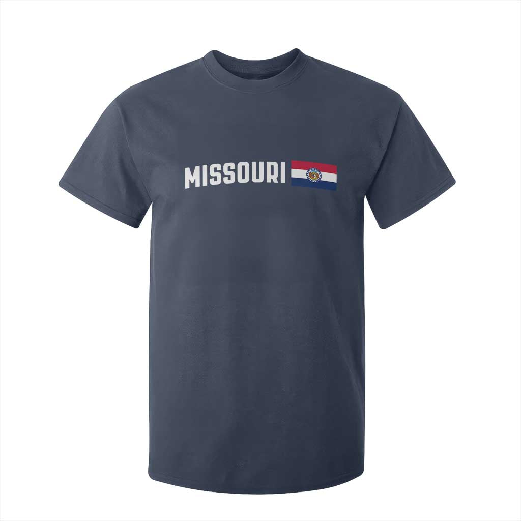 Missouri Missourian MO State Flag T Shirt For Kid TS14 Navy Print Your Wear