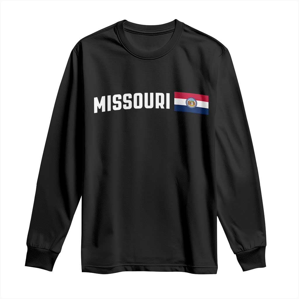 Missouri Missourian MO State Flag Long Sleeve Shirt TS14 Black Print Your Wear