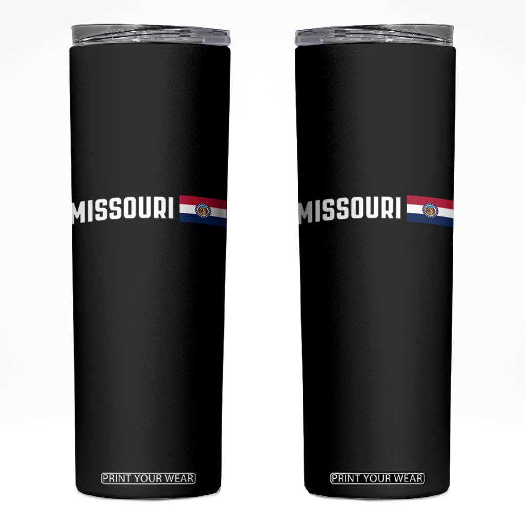 Missouri Missourian MO State Flag Skinny Tumbler TS14 Black Print Your Wear