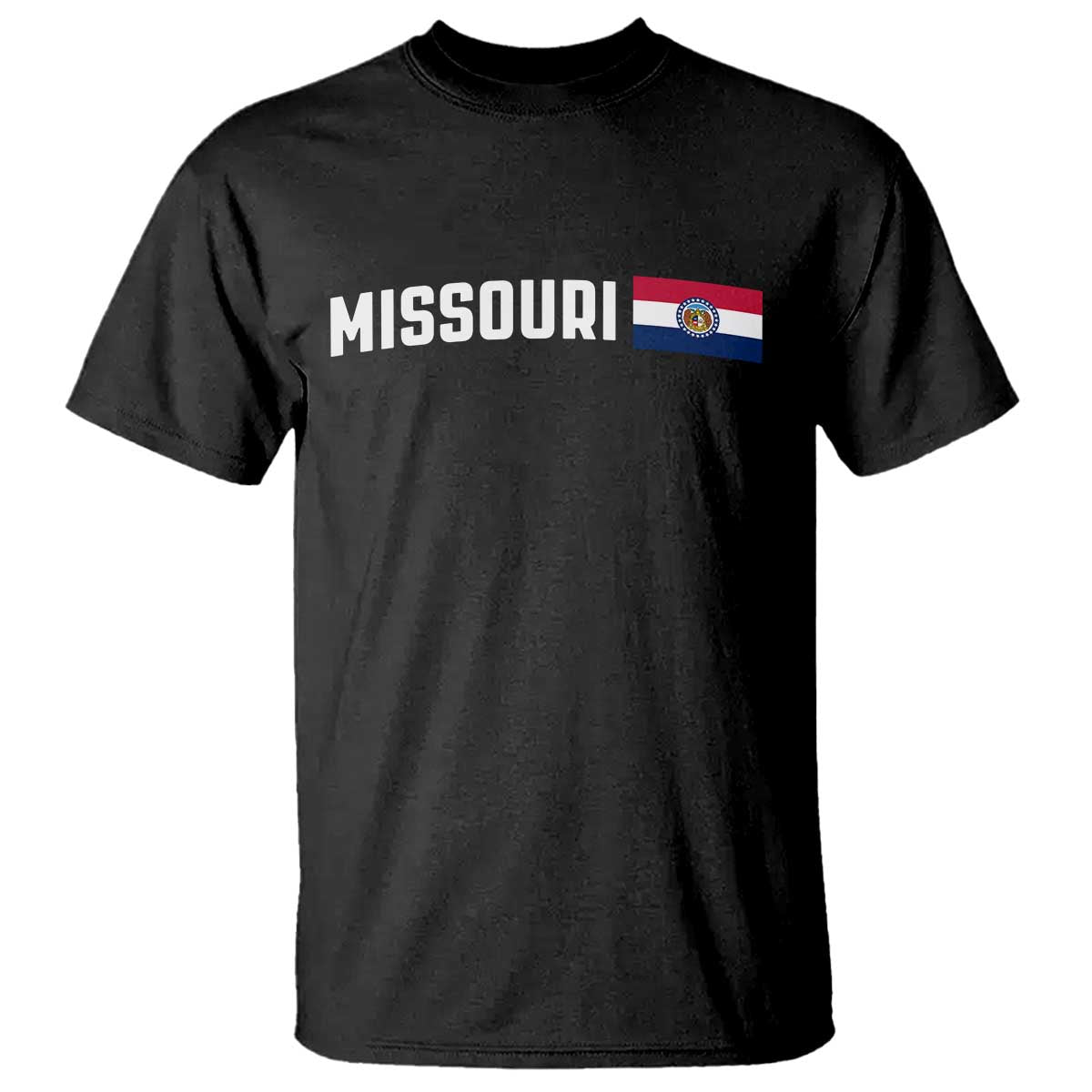 Missouri Missourian MO State Flag T Shirt TS14 Black Print Your Wear