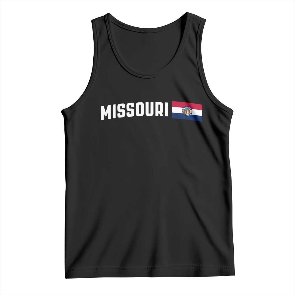 Missouri Missourian MO State Flag Tank Top TS14 Black Print Your Wear