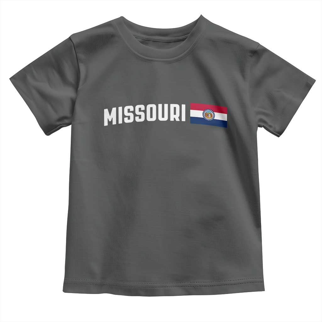 Missouri Missourian MO State Flag Toddler T Shirt TS14 Dark Heather Print Your Wear