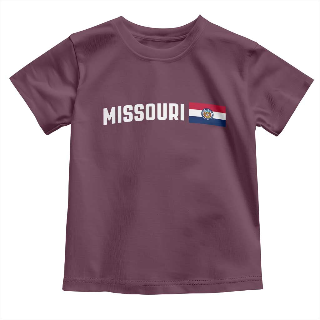 Missouri Missourian MO State Flag Toddler T Shirt TS14 Maroon Print Your Wear