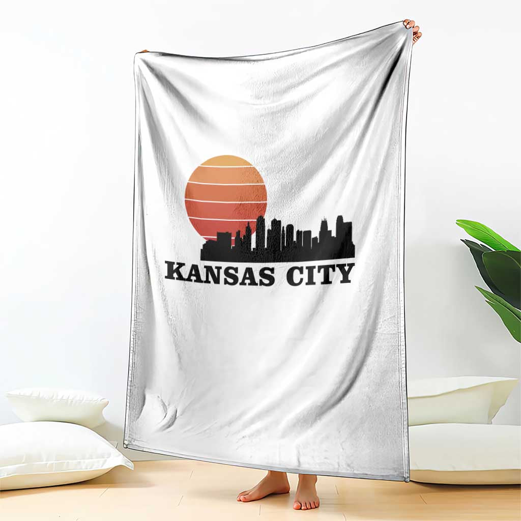 Kansas City Missouri Retro 80s Style Throw Blanket TS14 Print Your Wear