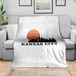 Kansas City Missouri Retro 80s Style Throw Blanket TS14 Print Your Wear