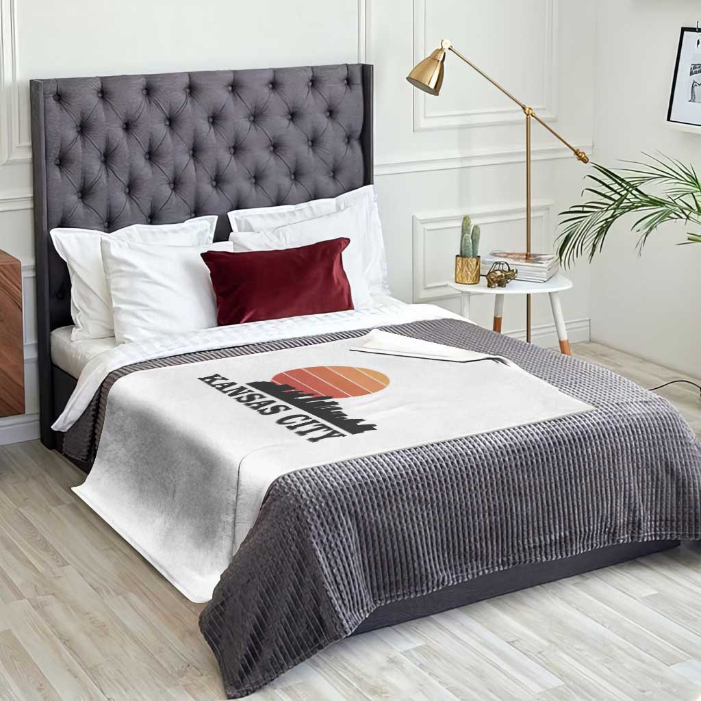 Kansas City Missouri Retro 80s Style Throw Blanket TS14 Print Your Wear