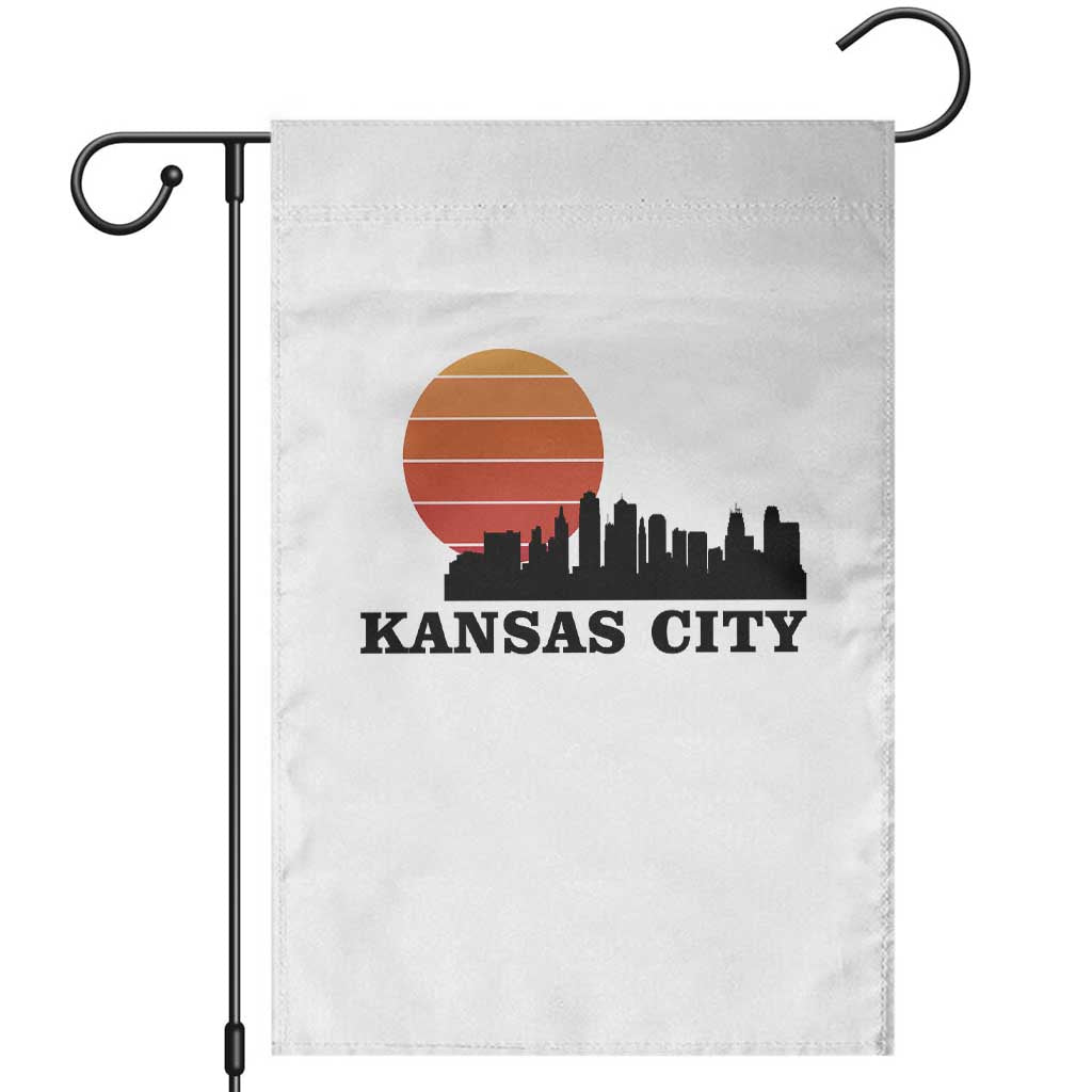 Kansas City Missouri Retro 80s Style Garden Flag TS14 White Print Your Wear