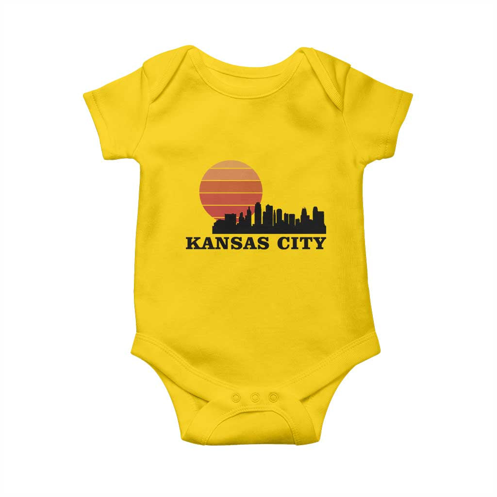 Kansas City Missouri Retro 80s Style Baby Onesie TS14 Daisy Print Your Wear