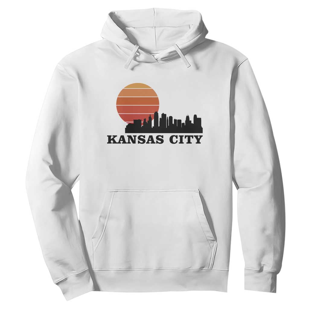 Kansas City Missouri Retro 80s Style Hoodie TS14 White Print Your Wear