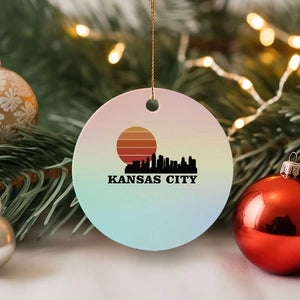 Kansas City Missouri Retro 80s Style Ceramic Ornament TS14 1pc Pastel Print Your Wear