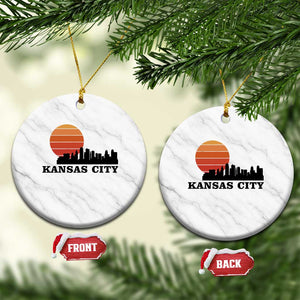 Kansas City Missouri Retro 80s Style Ceramic Ornament TS14 1pc White Marble Print Your Wear