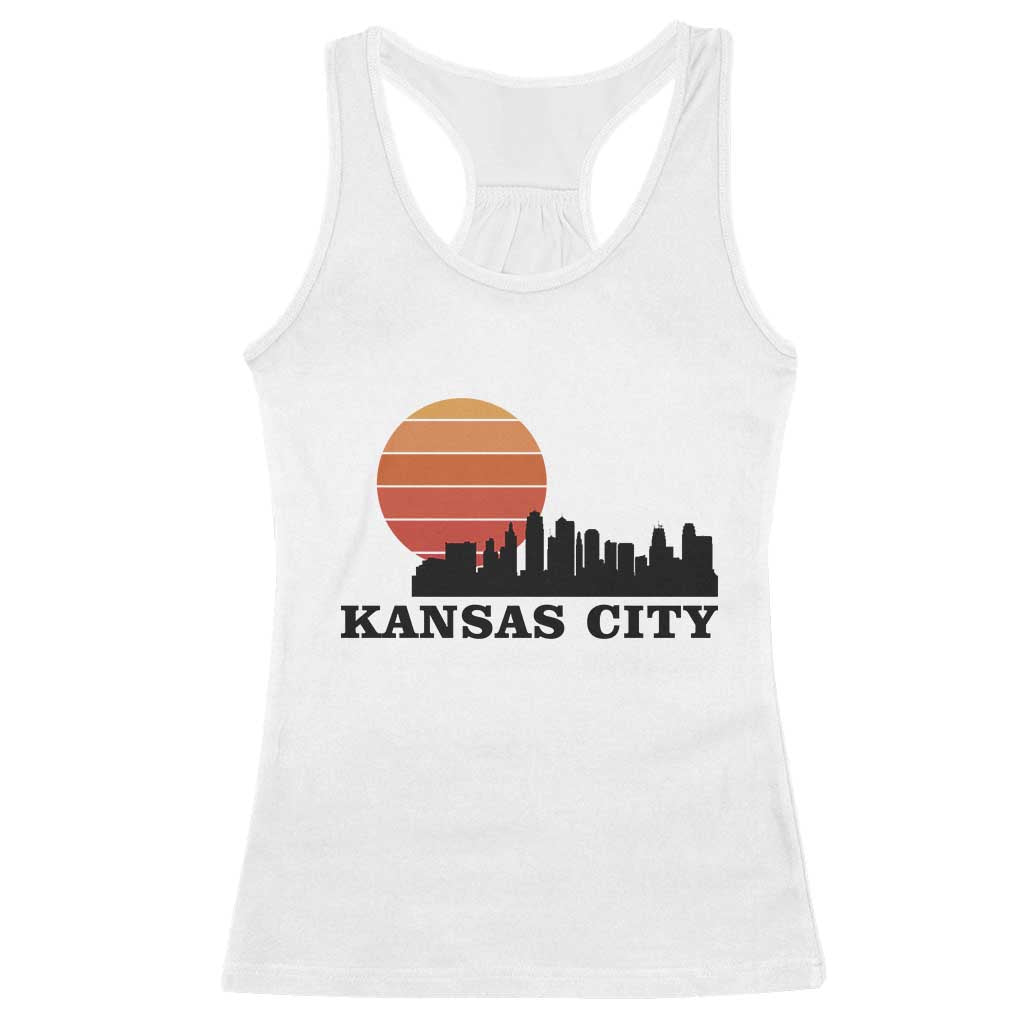 Kansas City Missouri Retro 80s Style Racerback Tank Top TS14 White Print Your Wear