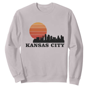 Kansas City Missouri Retro 80s Style Sweatshirt TS14 Ice Gray Print Your Wear