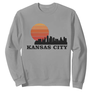 Kansas City Missouri Retro 80s Style Sweatshirt TS14 Sport Gray Print Your Wear