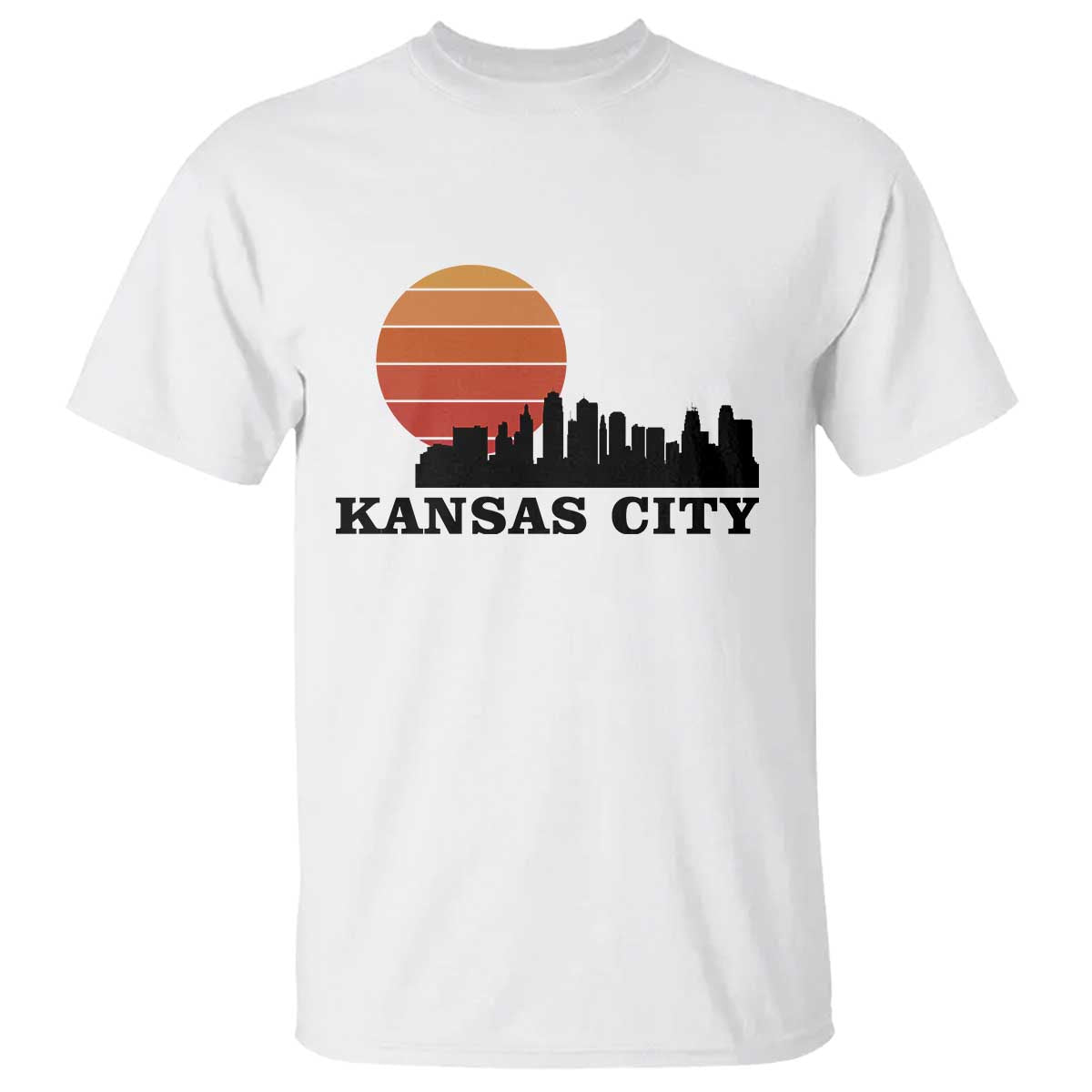 Kansas City Missouri Retro 80s Style T Shirt TS14 White Print Your Wear