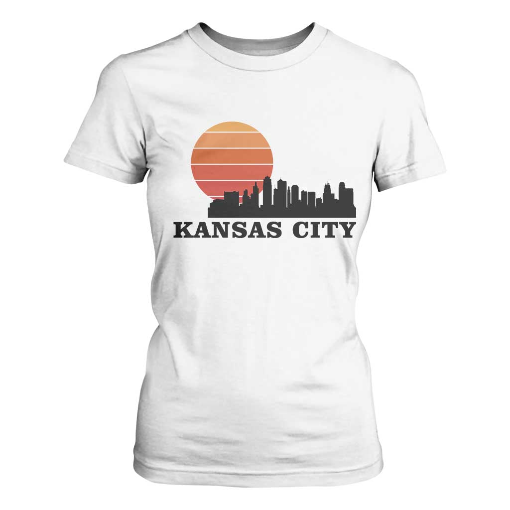 Kansas City Missouri Retro 80s Style T Shirt For Women TS14 White Print Your Wear