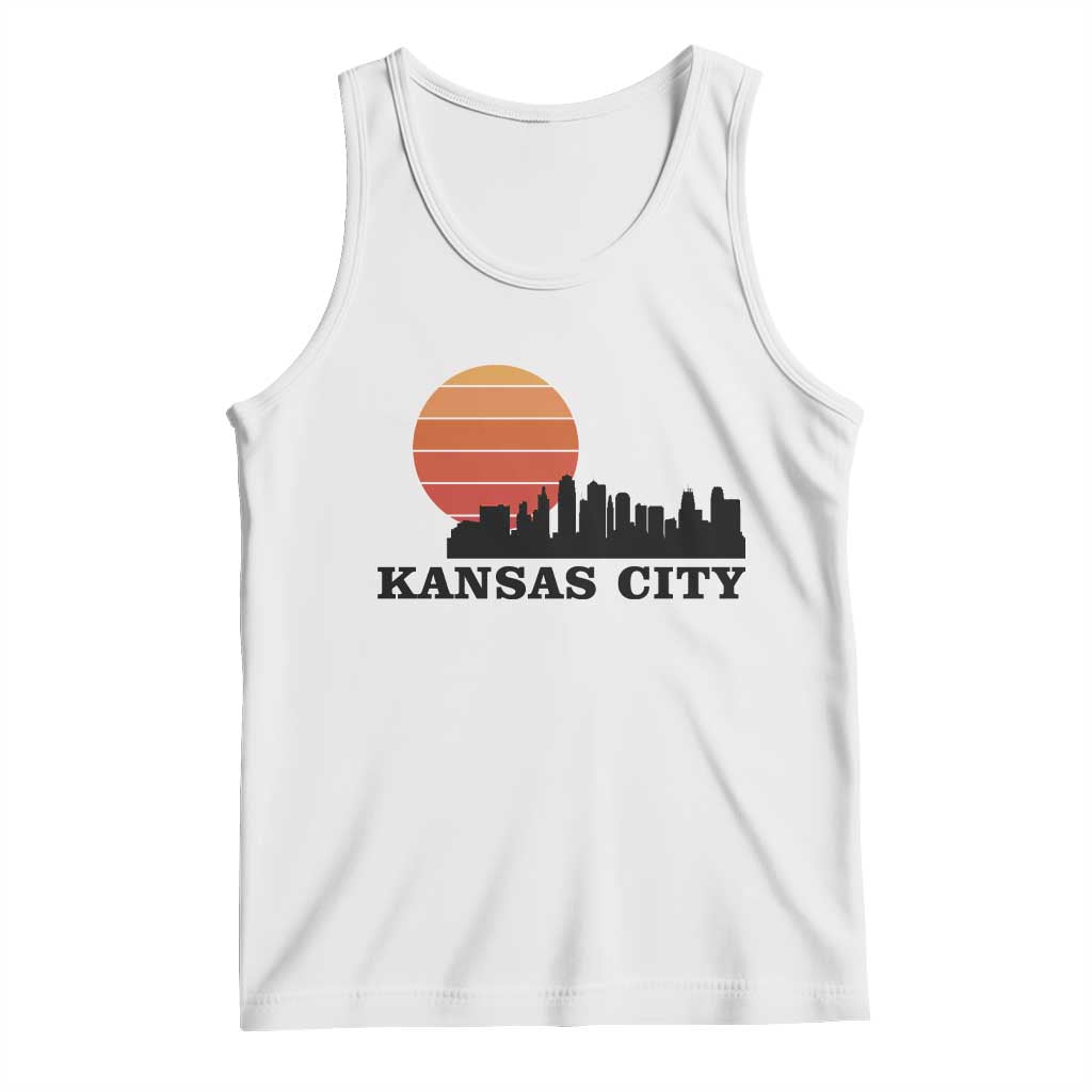 Kansas City Missouri Retro 80s Style Tank Top TS14 White Print Your Wear