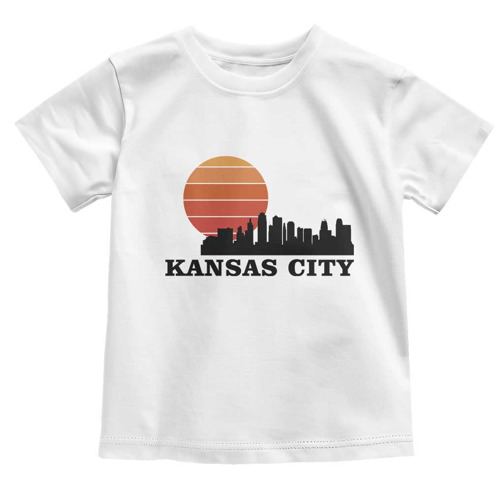 Kansas City Missouri Retro 80s Style Toddler T Shirt TS14 White Print Your Wear
