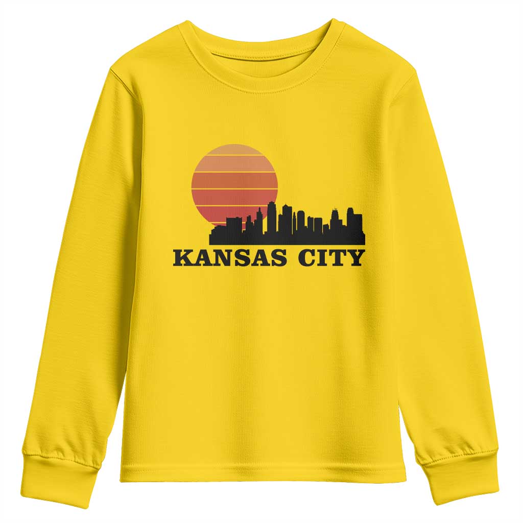 Kansas City Missouri Retro 80s Style Youth Sweatshirt TS14 Daisy Print Your Wear