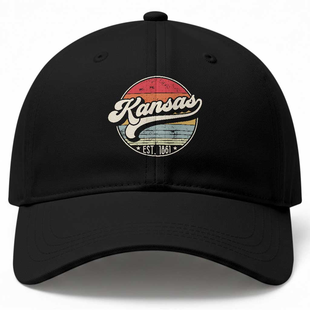 Kansas City Missouri Retro 80s Established 1861 Baseball Cap TS14 Print Your Wear