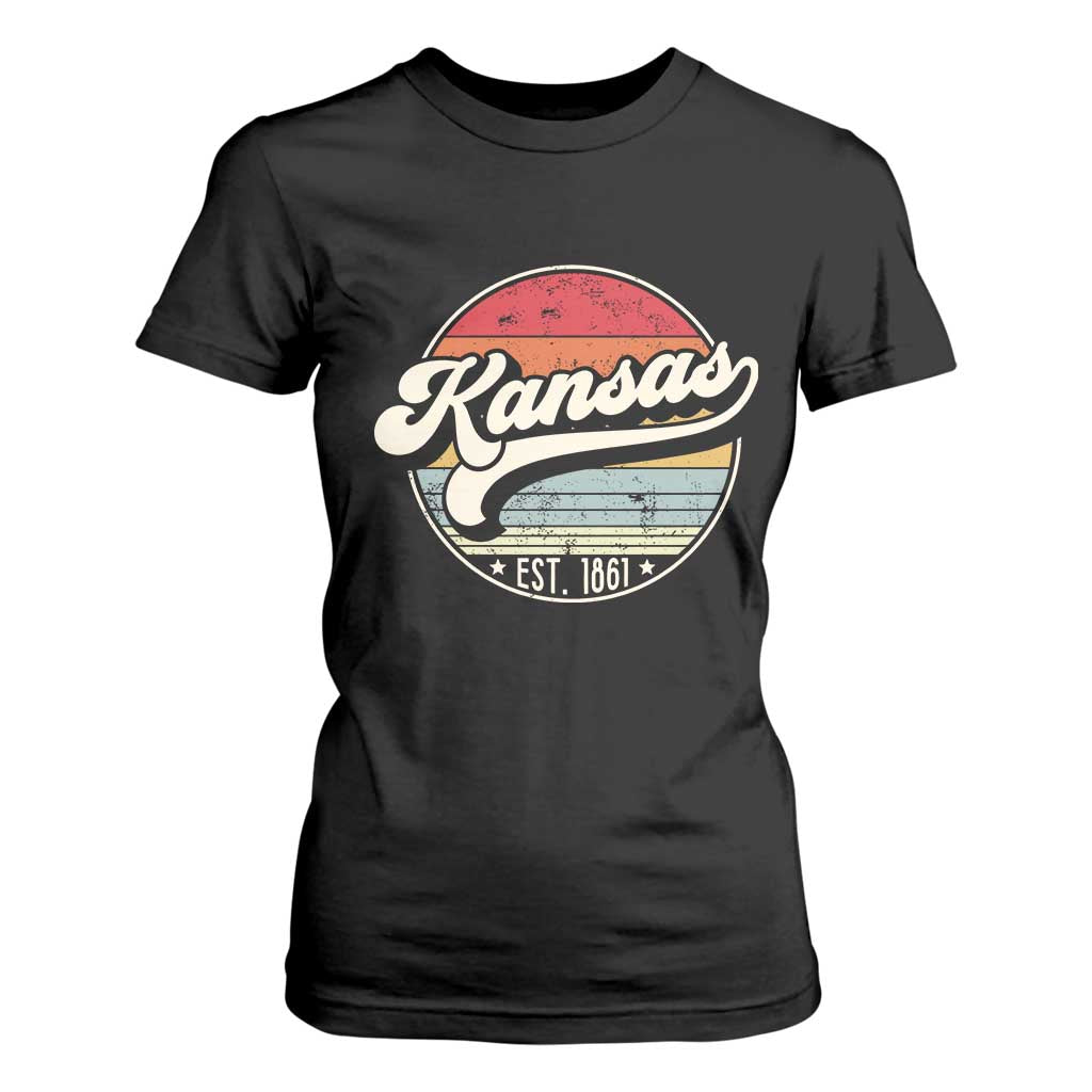 Kansas City Missouri Retro 80s Established 1861 T Shirt For Women TS14 Black Print Your Wear