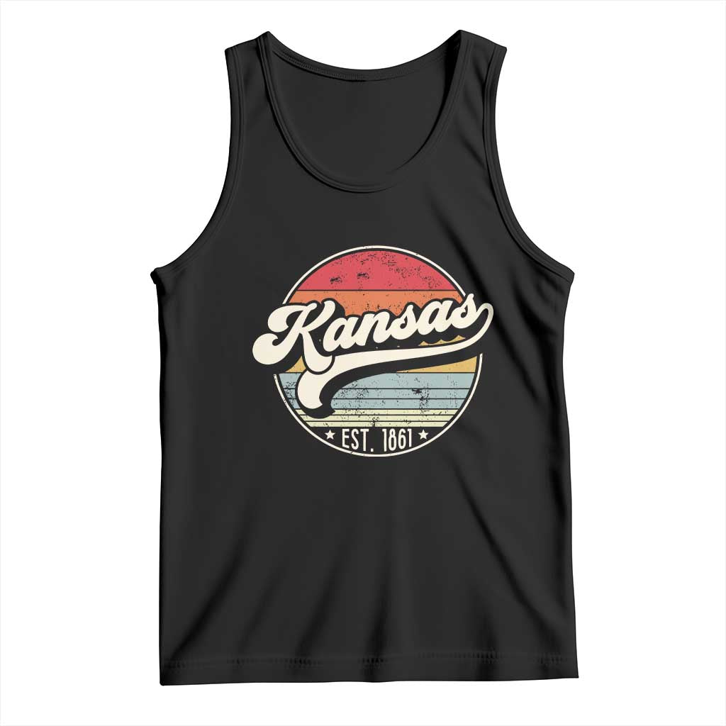Kansas City Missouri Retro 80s Established 1861 Tank Top TS14 Black Print Your Wear
