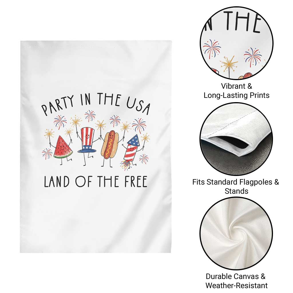 Patriotic Doodle Garden Flag Watermelon Hotdog Firework Cute Fourth of July TS14 Print Your Wear