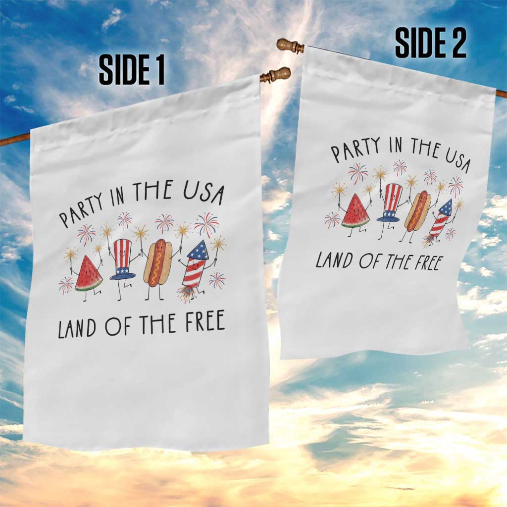 Patriotic Doodle Garden Flag Watermelon Hotdog Firework Cute Fourth of July TS14 Print Your Wear