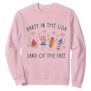 Patriotic Doodle Sweatshirt Watermelon Hotdog Firework Cute Fourth of July