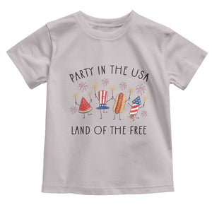 Patriotic Doodle Toddler T Shirt Watermelon Hotdog Firework Cute Fourth of July