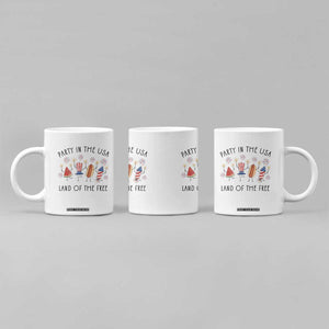 Patriotic Doodle Coffee Mug Watermelon Hotdog Firework Cute Fourth of July