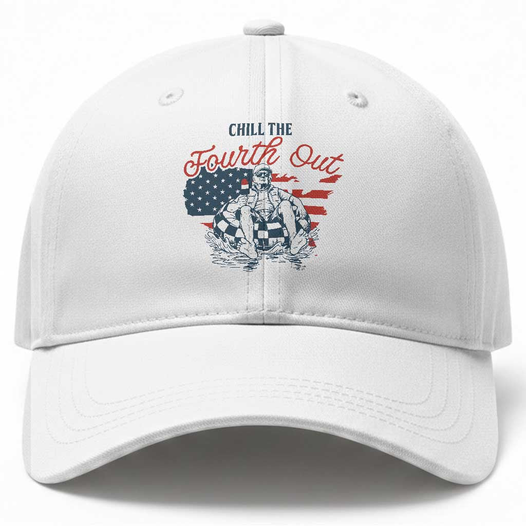 Chill The Fourth Out Baseball Cap Funny FDT 4th of July