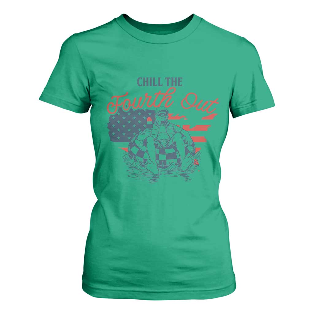 Chill The Fourth Out T Shirt For Women Funny FDT 4th of July
