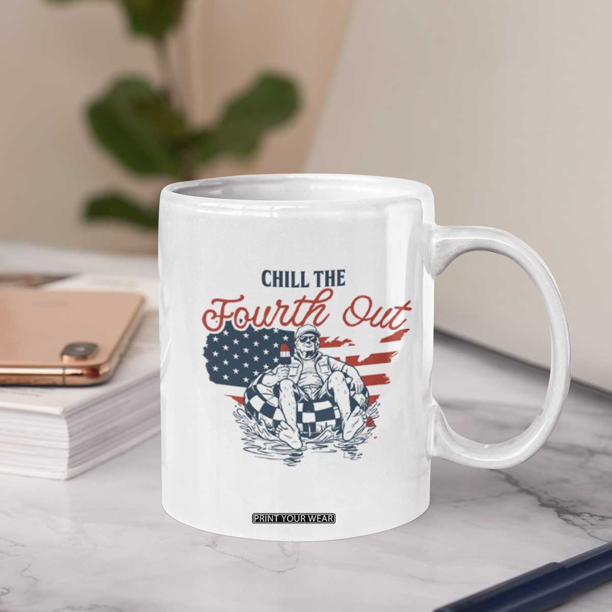 Chill The Fourth Out Coffee Mug Funny FDT 4th of July