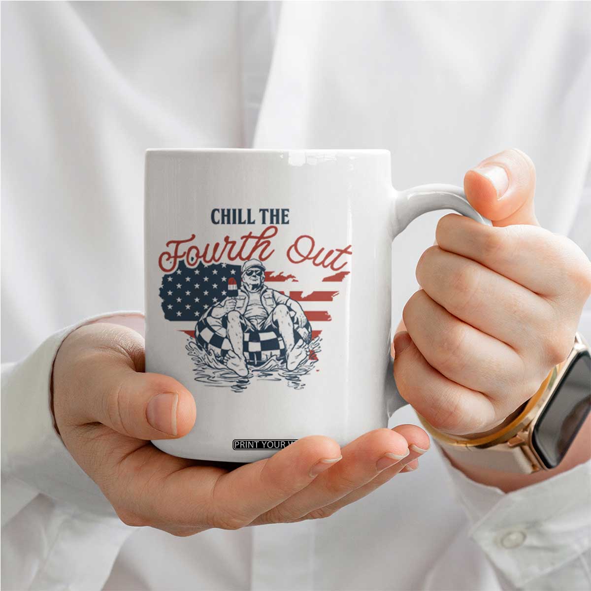 Chill The Fourth Out Coffee Mug Funny FDT 4th of July