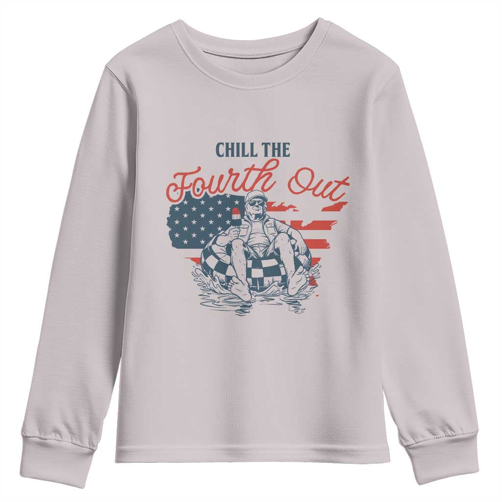 Chill The Fourth Out Youth Sweatshirt Funny FDT 4th of July