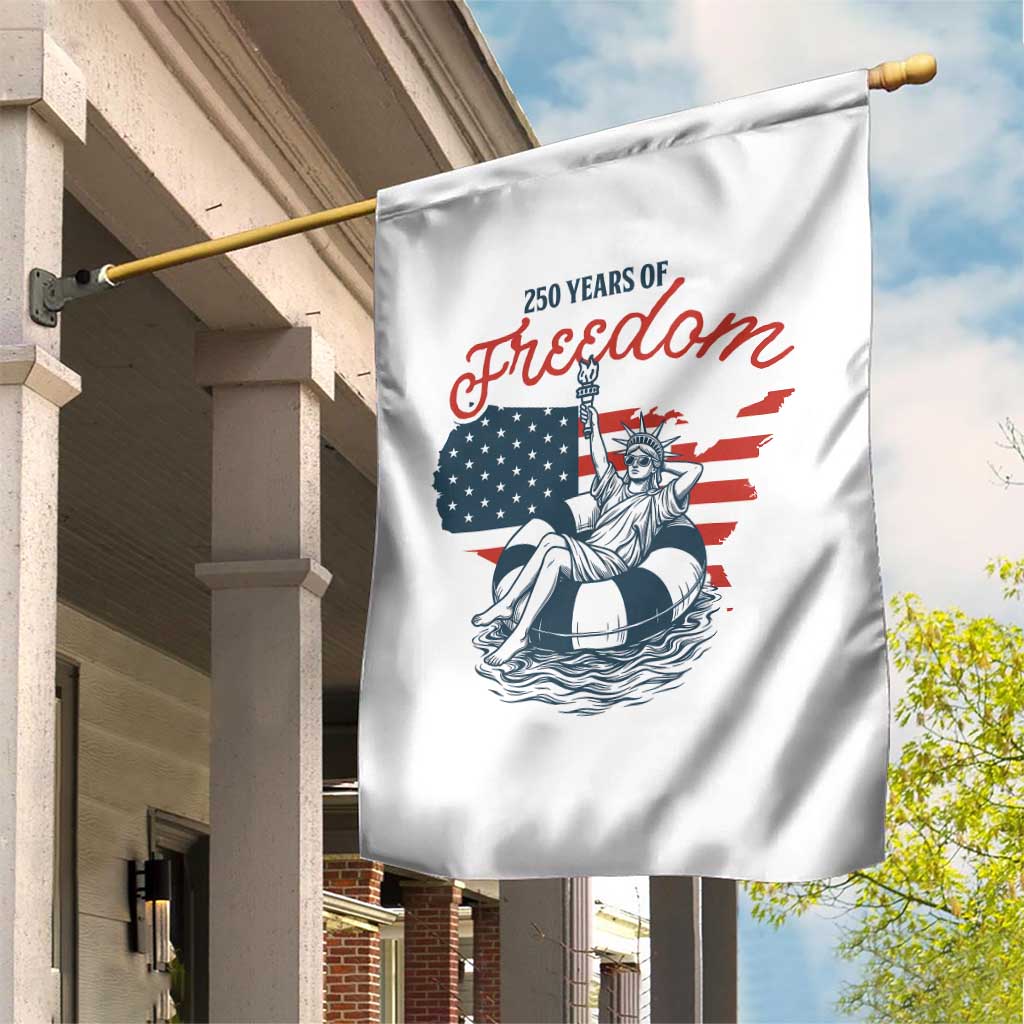 Chill The Fourth Out Garden Flag Funny Statue of Liberty 4th of July