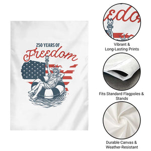 Chill The Fourth Out Garden Flag Funny Statue of Liberty 4th of July