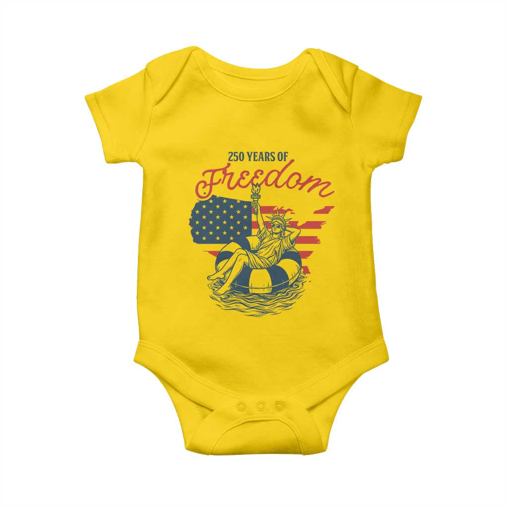 Chill The Fourth Out Baby Onesie Funny Statue of Liberty 4th of July