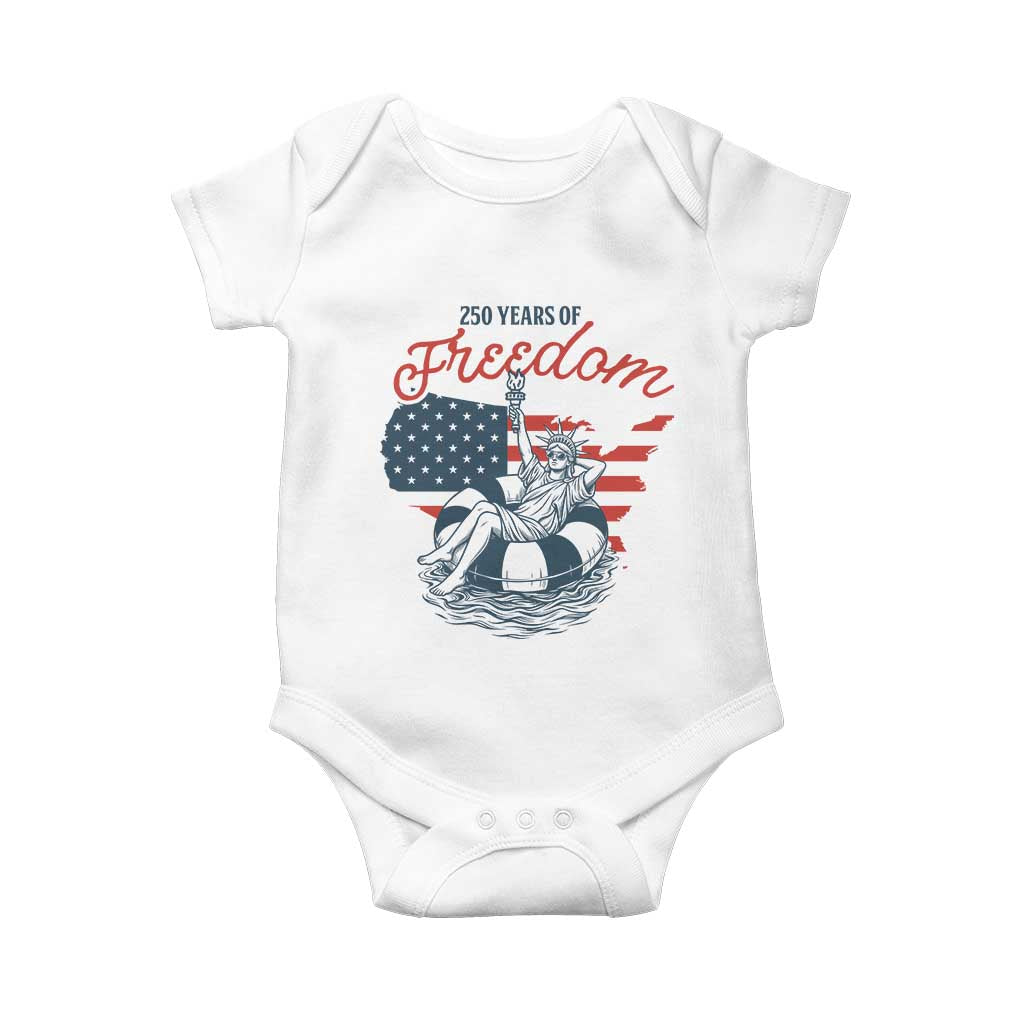 Chill The Fourth Out Baby Onesie Funny Statue of Liberty 4th of July
