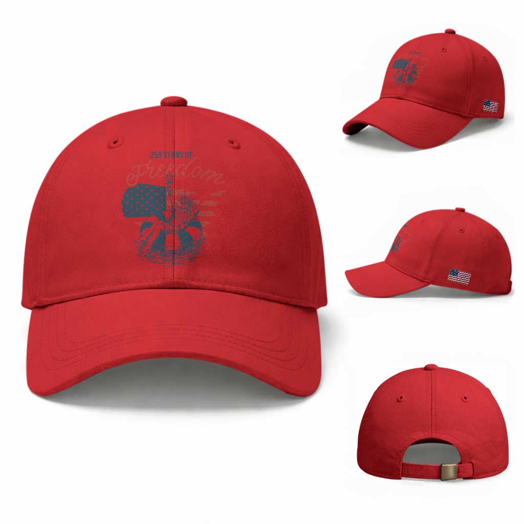 Chill The Fourth Out Baseball Cap Funny Statue of Liberty 4th of July