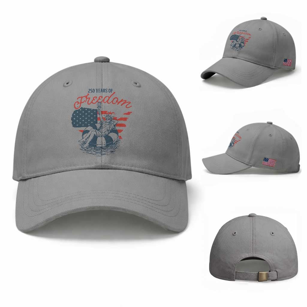 Chill The Fourth Out Baseball Cap Funny Statue of Liberty 4th of July