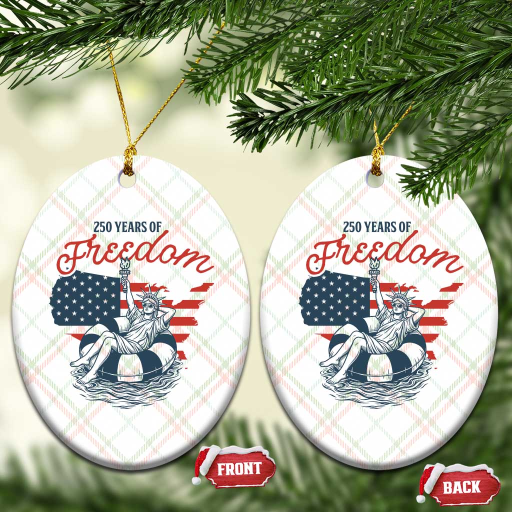 Chill The Fourth Out Ceramic Ornament Funny Statue of Liberty 4th of July