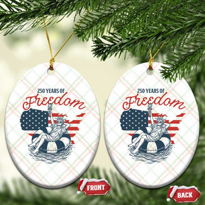 Chill The Fourth Out Ceramic Ornament Funny Statue of Liberty 4th of July
